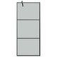 preview thumbnail 20 of 71, vidaXL Walk-in Shower Wall multi size Half Frosted ESG Glass Black