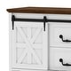 preview thumbnail 8 of 7, Moasis 47.2" Farmhouse Sideboard Buffet Cabinet with Sliding Barn Doors & 4 Drawers