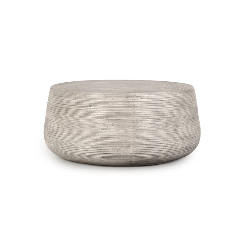 Classic Home Nellie 37" Round Concrete Outdoor Coffee Table - 37Wx37Dx17H