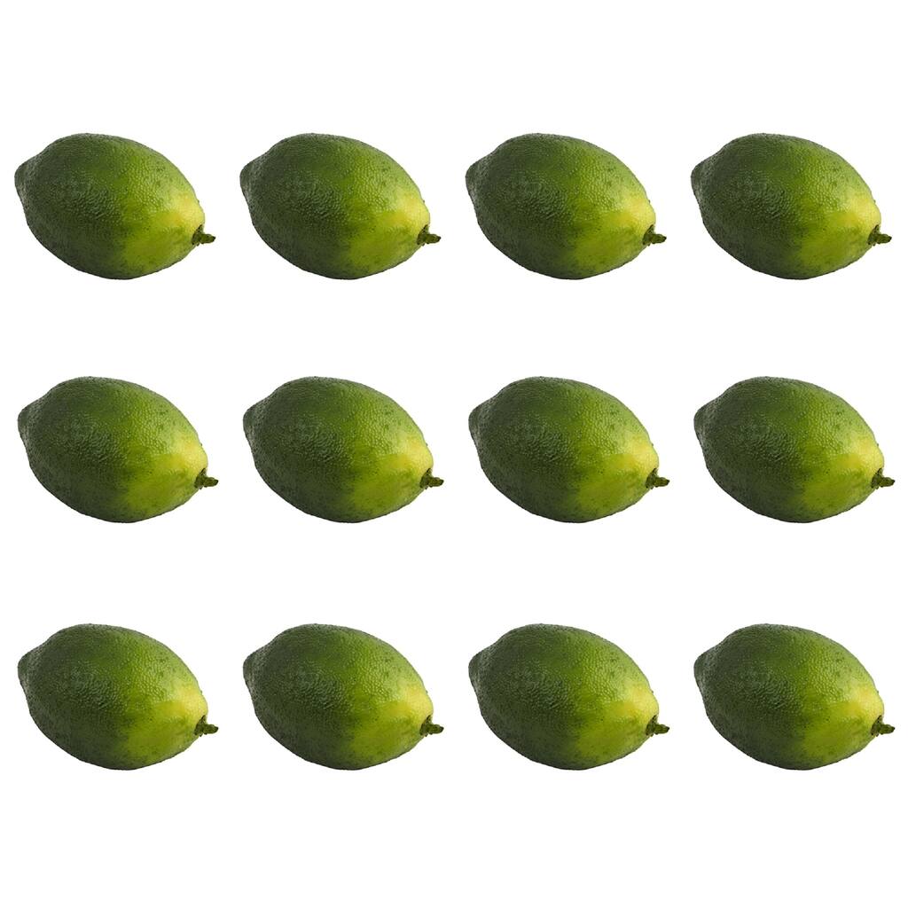 Club Pack of 12 Artificial Green Limes 3"