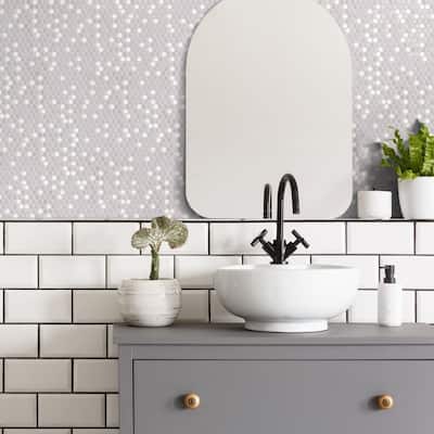 Eterna Penny 12x12 Glass Round Mosaic Tile - Floor, Wall, Backsplash