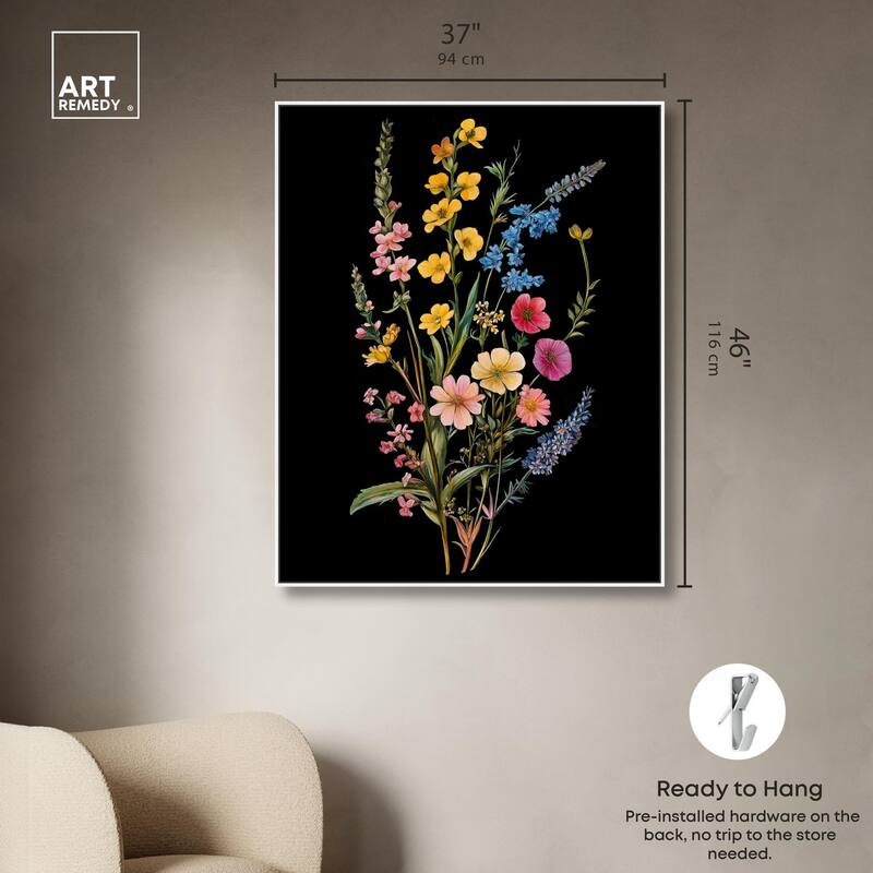 Darkling Daisies I Canvas by Art Remedy