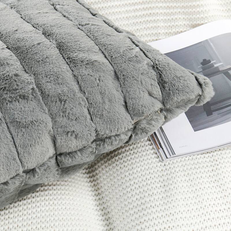 Serenta SuperMink Solid Color Throw Pillow Shell Cushion Cover Set