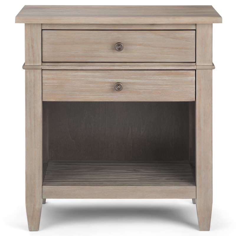 WYNDENHALL Sterling SOLID WOOD 24 inch Wide Bedside Nightstand Table