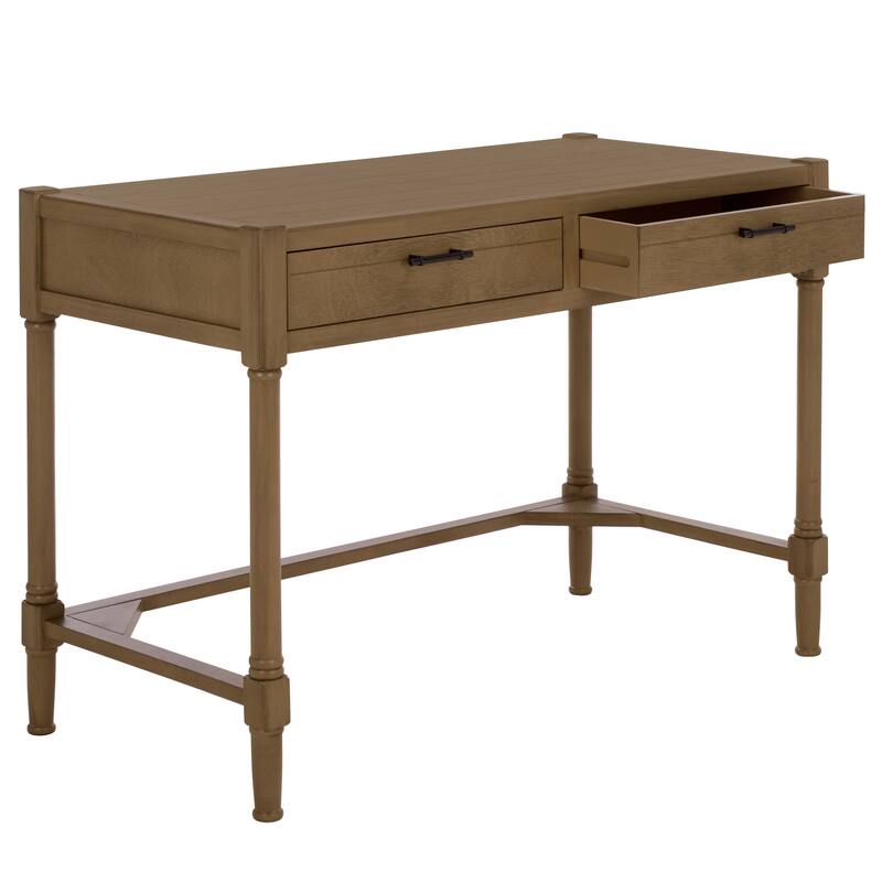 SAFAVIEH Zennure White Washed Grey Writing Desk