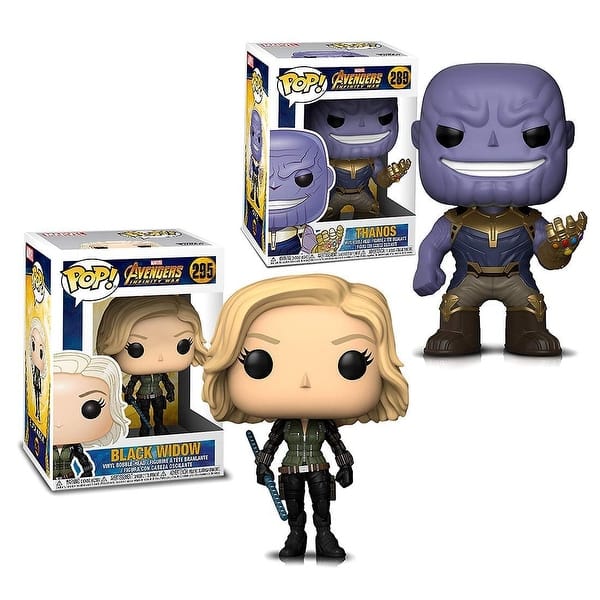 Shop Funko Pop Marvel Avengers Infinity War Thanos Black Widow Bobbleheads 2 Items Overstock 25321688
