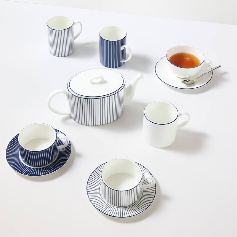 Wedgwood Gio Blue Mug 9.9floz, Blue Line