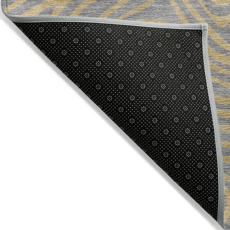 Machine Washable Indoor/ Outdoor Modern Trance Chantille Rug