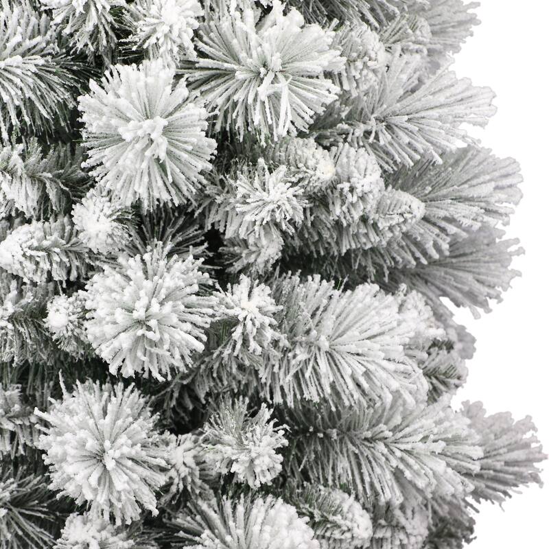 Puleo International 4.5' Flocked Pencil Artificial Christmas Tree