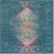 preview thumbnail 19 of 25, SAFAVIEH Madison Ellice Vintage Boho Oriental Rug 6'7" Square - Blue/Fuchsia - Square