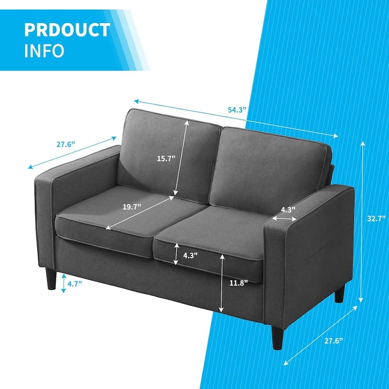 Mixoy Convertible Living Room Furniture Set-Single Sofa/Loveseat/3-Seat Sofa with Ottoman for DIY Combination