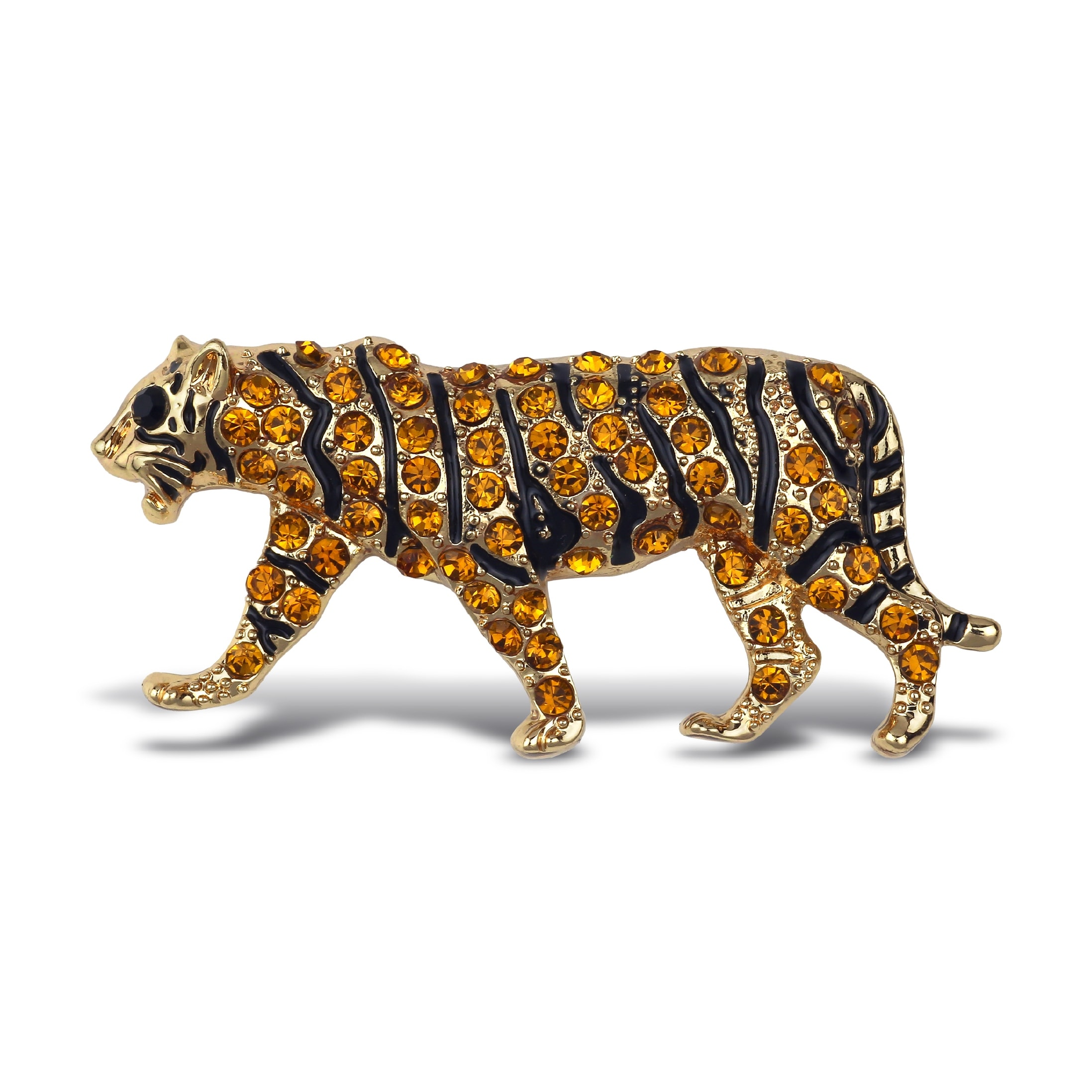 Aqua79 Tiger Sparkling Refrigerator Magnet with Rhinestones Crystals - 2 inches