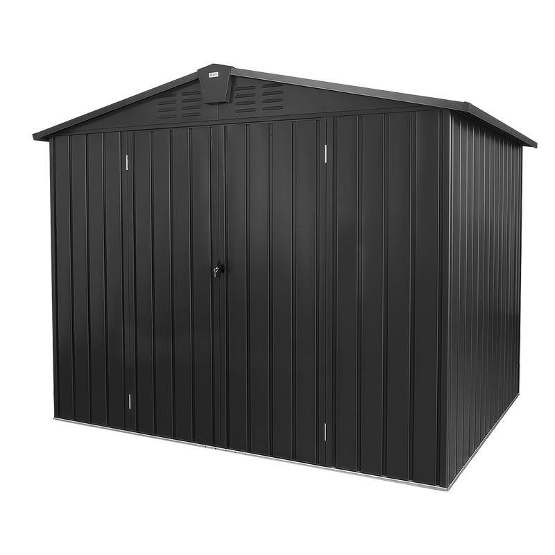 CUSchoice Outdoor Metal Storage Shed with Lockable Door