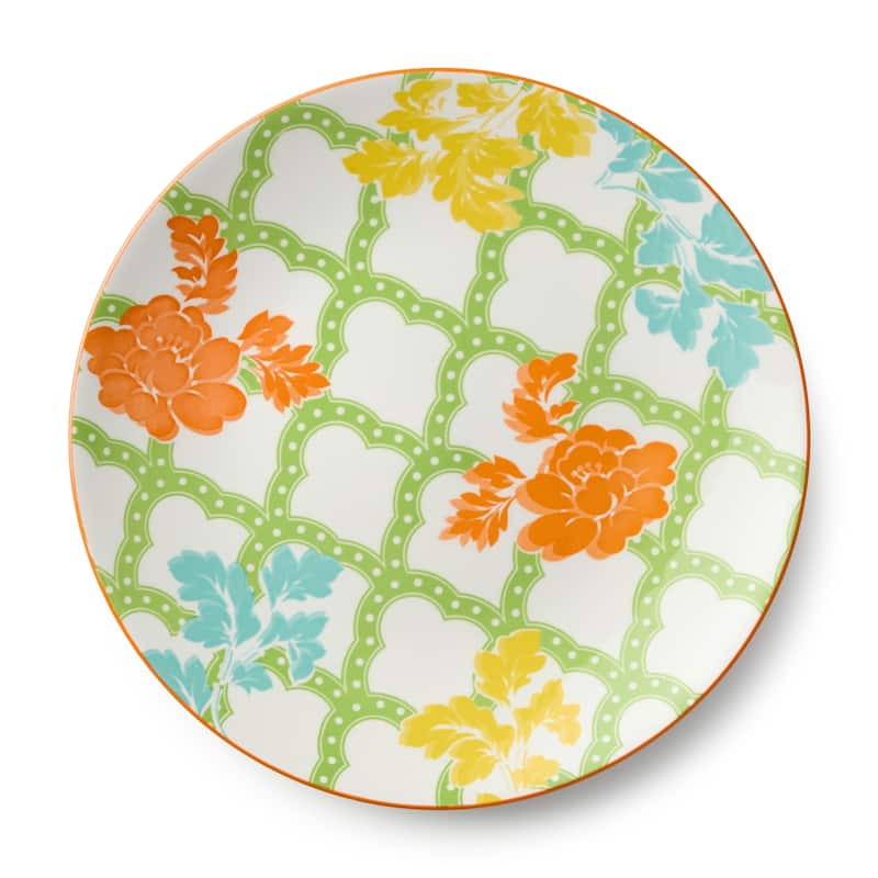 Certified International Pavillion 10.5" Dinner Plates, Set of 6 Assorted Designs - 10.50"L x 10.50"W x 1.13"H