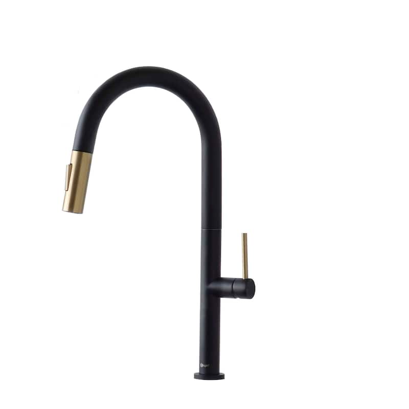 Single Handle Pull-Down Sprayer Kitchen Faucet K-141 - Height: 17.25" Spout H: 9" Spout R: 9"
