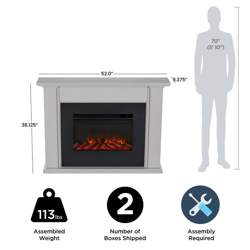 Tejon 52" Slim Electric Fireplace by Real Flame