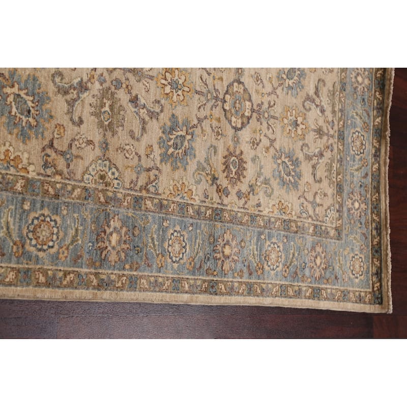 Vegetable Dye Floral Ziegler Oriental Runner Rug Hand-knotted Carpet - 2'11" x 11'4"