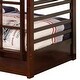 preview thumbnail 2 of 3, Transitional Twin Over Twin Bed with Attached Ladder and Drawers, Brown