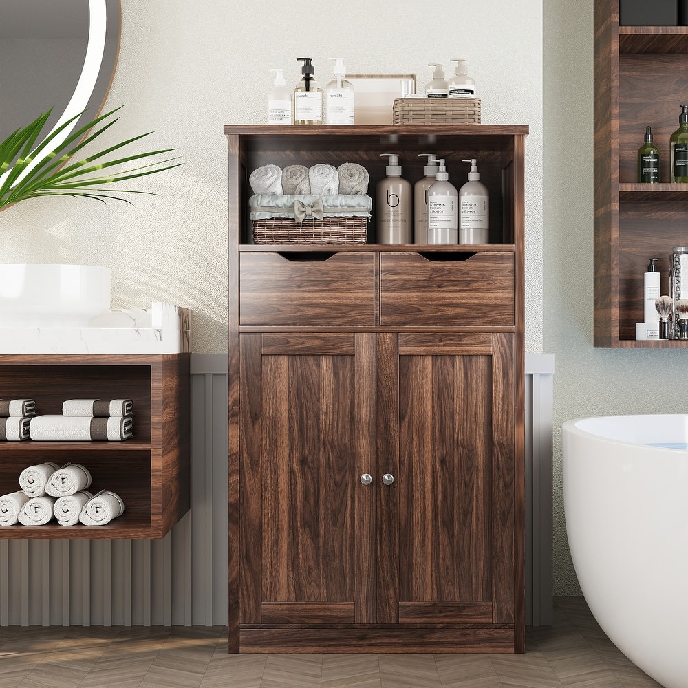 Bathroom Storage Cabinet - Waterproof Free Standing Storage Cabinet