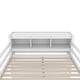 preview thumbnail 14 of 25, Full Size Loft with Wardrobe and Desk for Kids,Wood Loft Bed with Cabinet and Bookshelf,