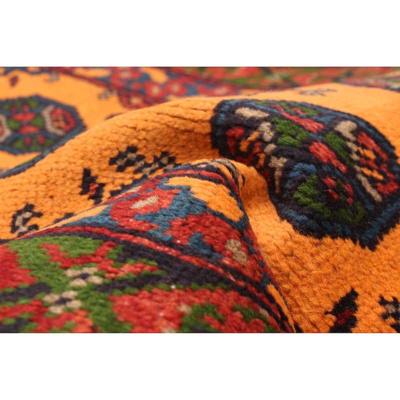 ECARPETGALLERY Hand-knotted Afghan Burnt Orange Wool Rug - 2'8 x 4'1