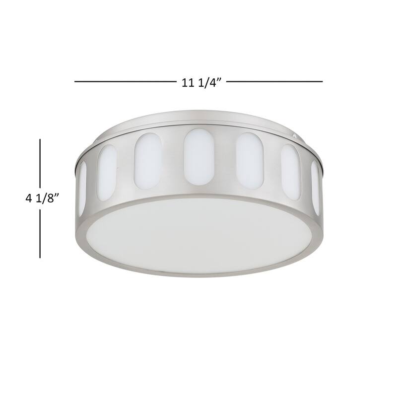Bantom 11" Brushed Nickel LED Flush Mount Ceiling Light