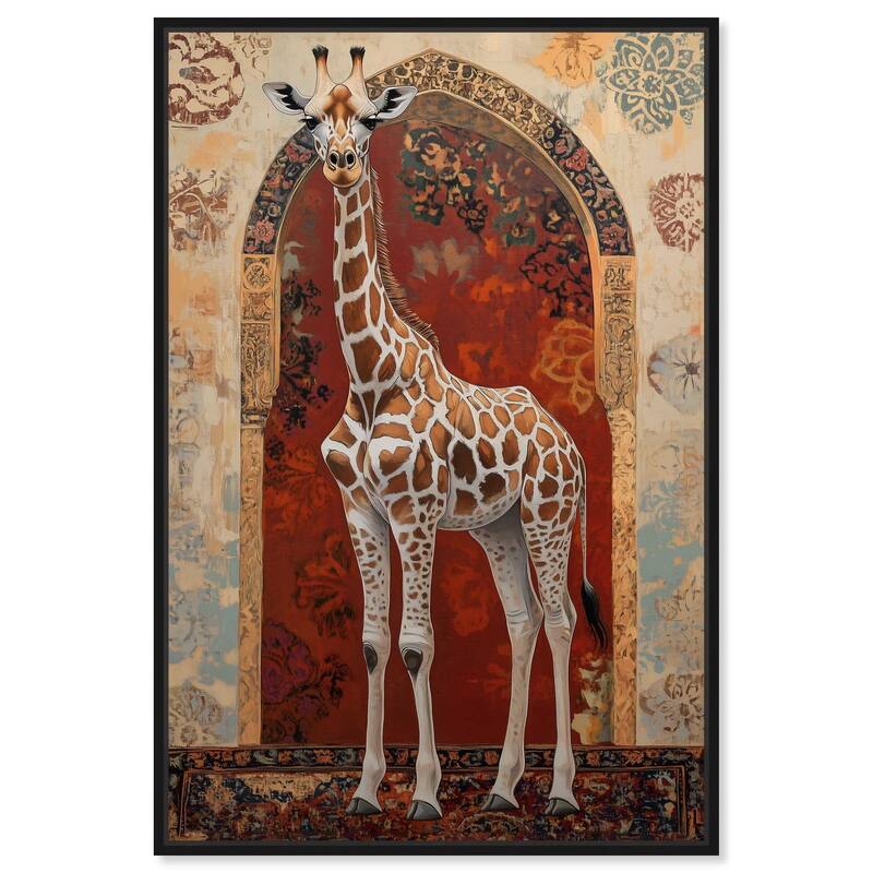 Giraffe Archway Canvas by Art Remedy - 20" x 30" - Black