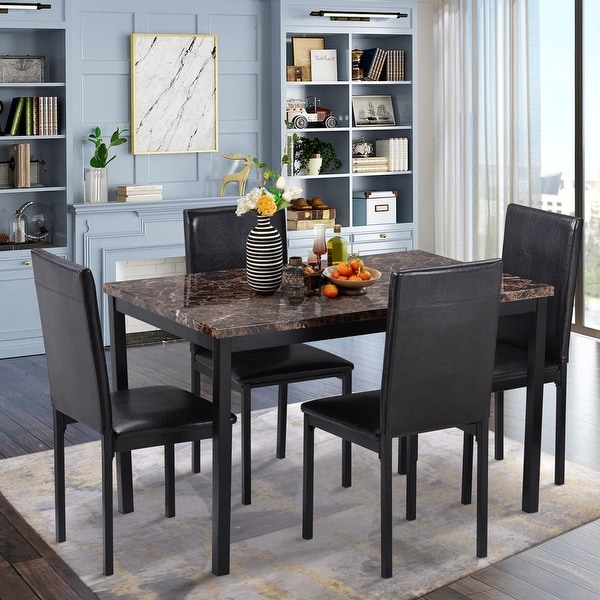 Leather chairs for kitchen table shop