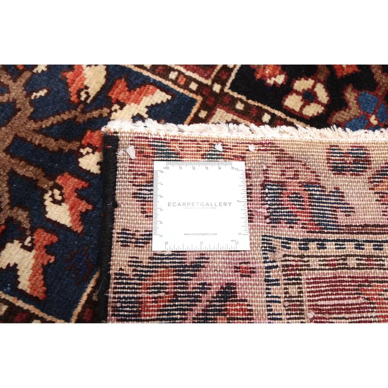 ECARPETGALLERY Hand-knotted Kayseri Vintage Dark Red Wool Rug - 4'5 x 6'7