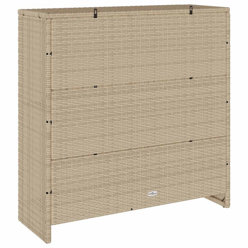 vidaXL Storage Cabinet Beige/Brown/Grey 100x36x102 cm Rattan - 14.2 x 39.4 x 40.2