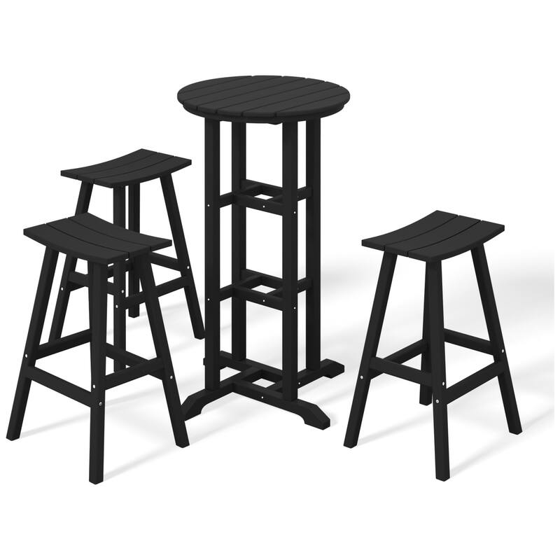 Laguna Hdpe All Weather Outdoor Patio Bistro Bar Set (4-Piece Set)