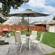 preview thumbnail 2 of 34, Sun-Ray 9' Round 8-Rib Aluminum Solar Umbrella, Base Not Included