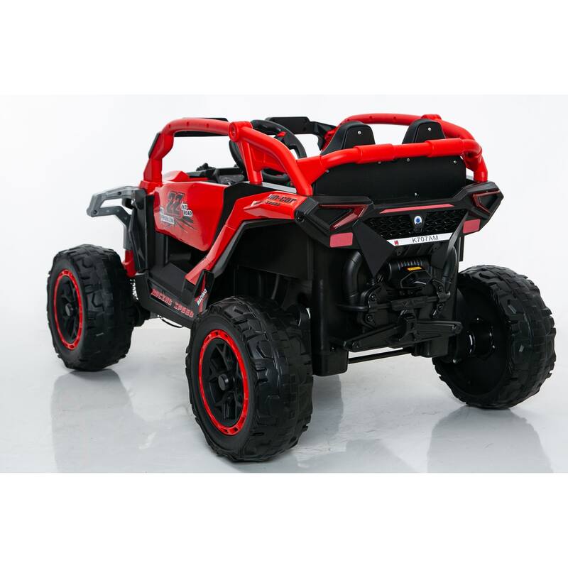 Ride on Models Truck Car 12V Kids Electric Vehicles, Remote Control, Front & Rear Shock Suspension, 2 Seater UTV - Red