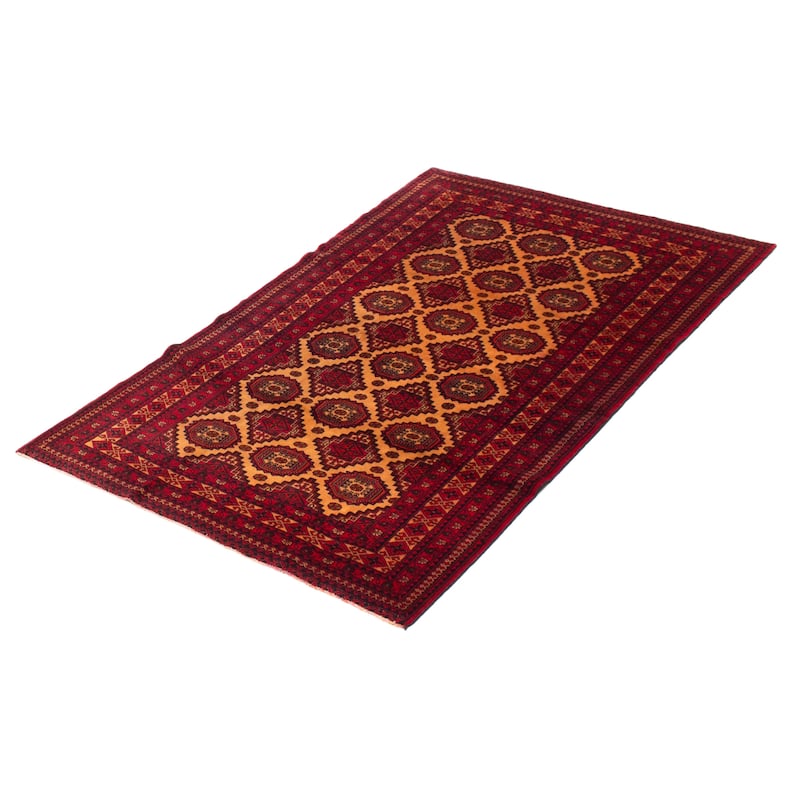 Teimani Red Rug 3'11" x 6'2" - 3'11 x 6'2