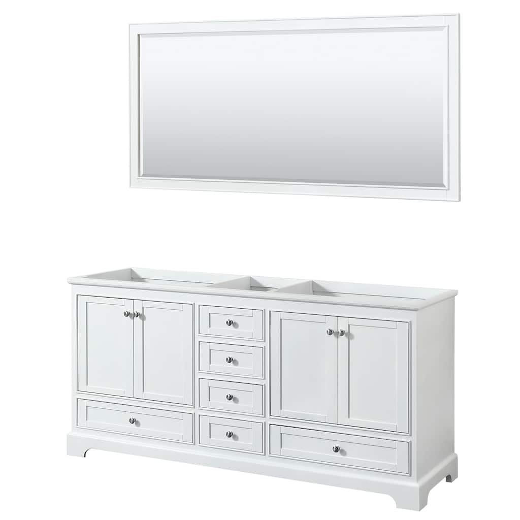 Wyndham Collection Deborah 71" Free Standing Double Wood Vanity
