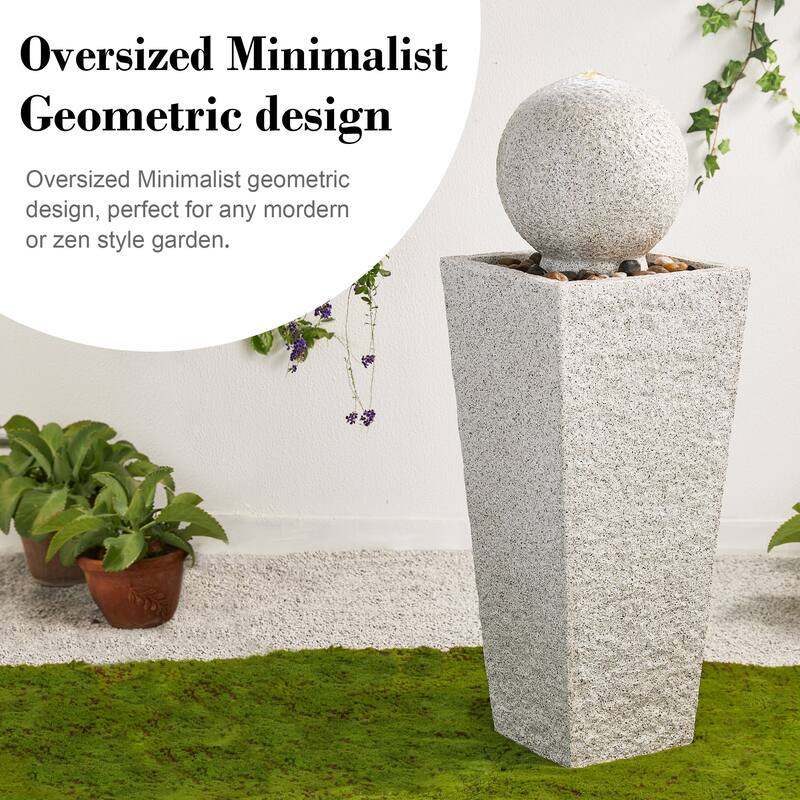 Demta Floating Sphere Oversized LED Fountain by Havenside Home