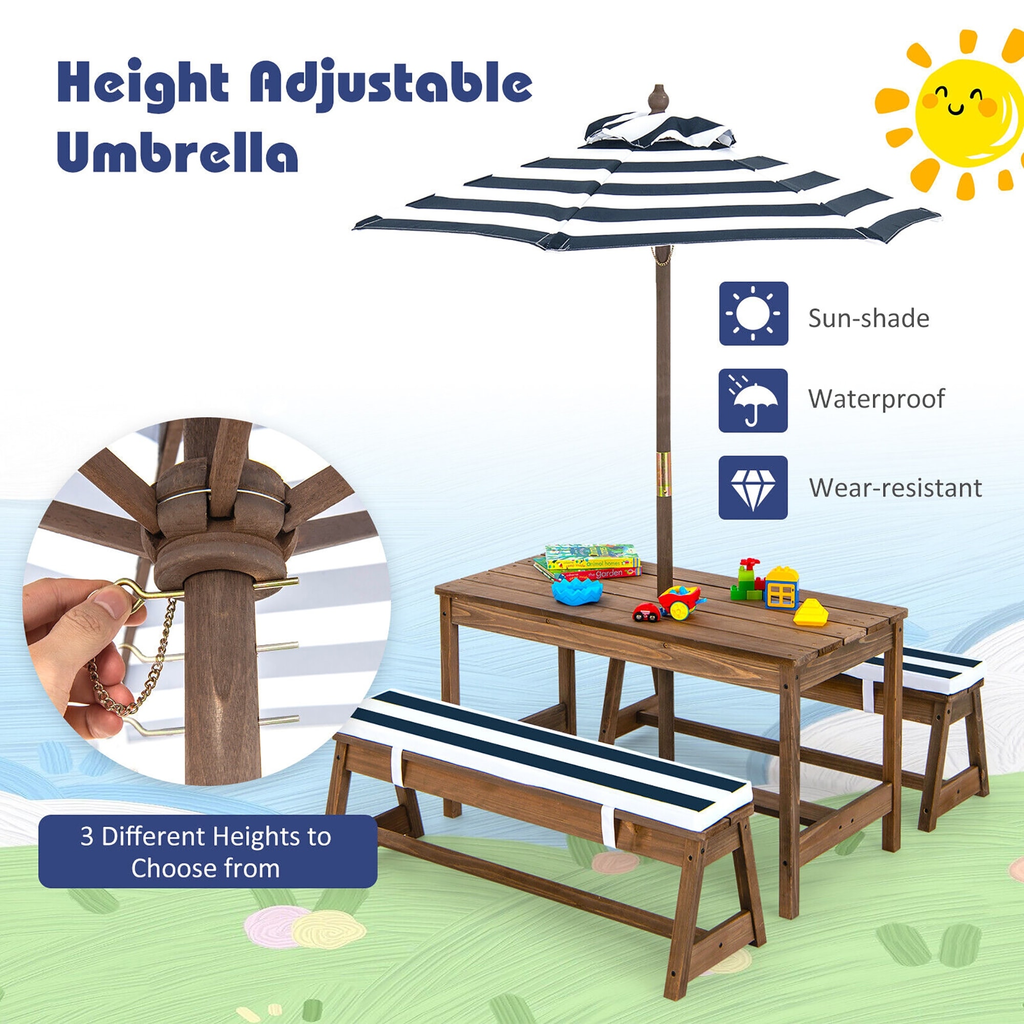 Gymax hotsell picnic table