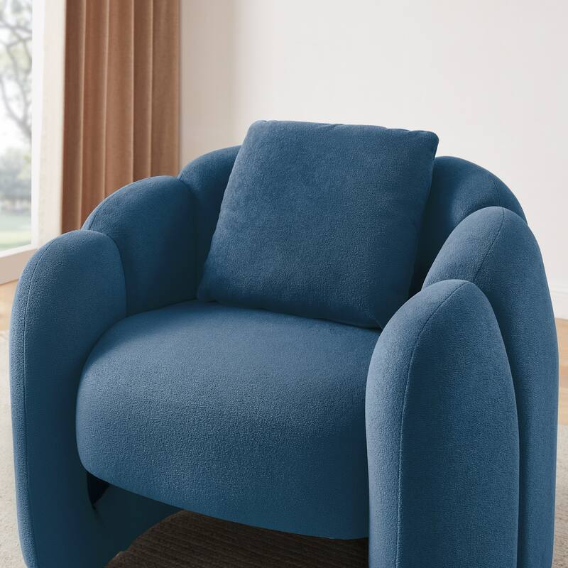 Art Leon Petal Accent Barrel Chair with Pillows