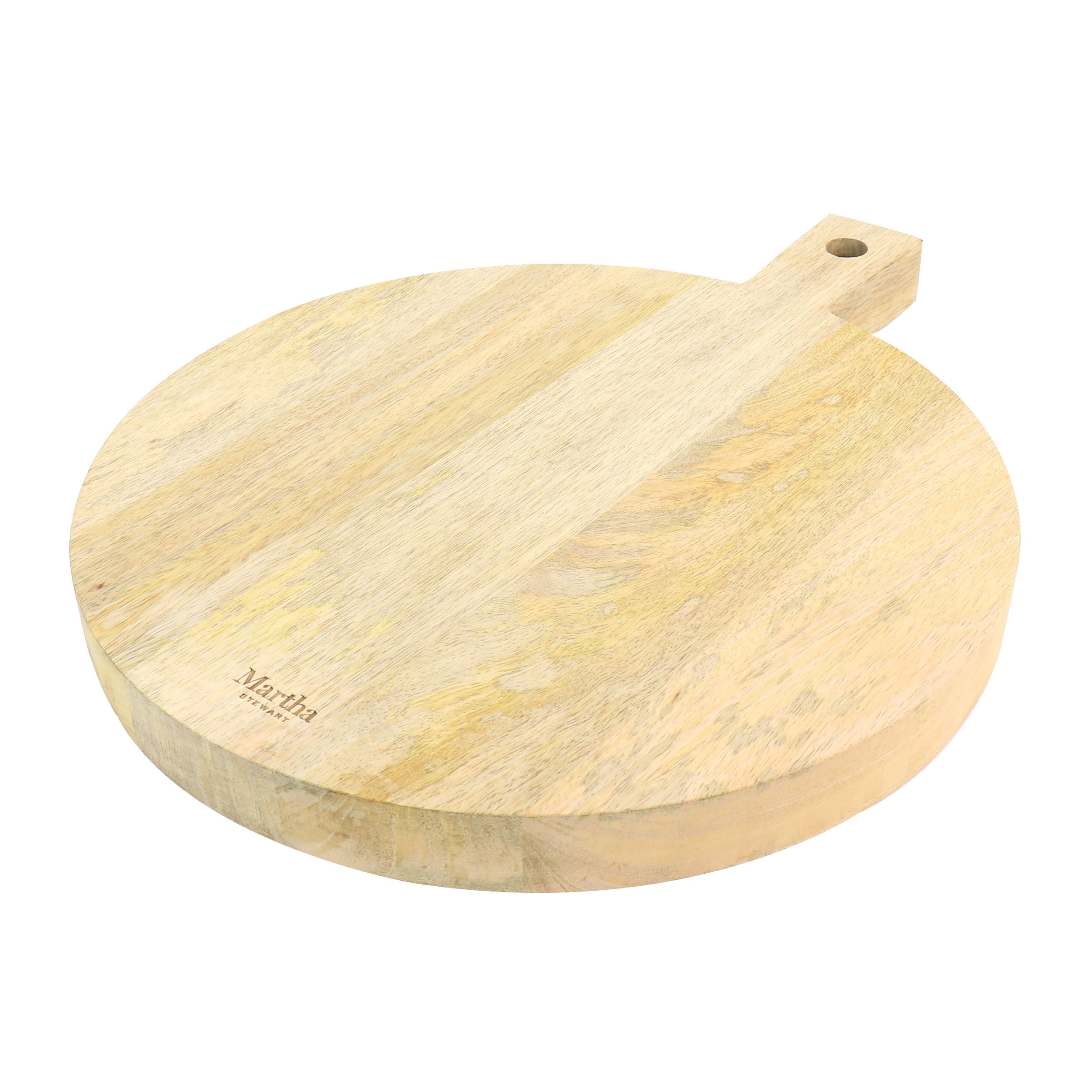 Martha Stewart Acacia Wood Oval Cutting Serving Board with Handle 11 X 15  NEW