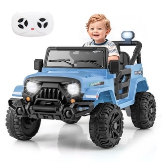 Gymax 12V Kids Ride on Truck Car w/ Remote Control Threaded Wheels 3
