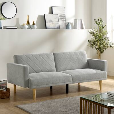 Multi-Functional Futon Sofa Bed Easily Converts to Single Bed
