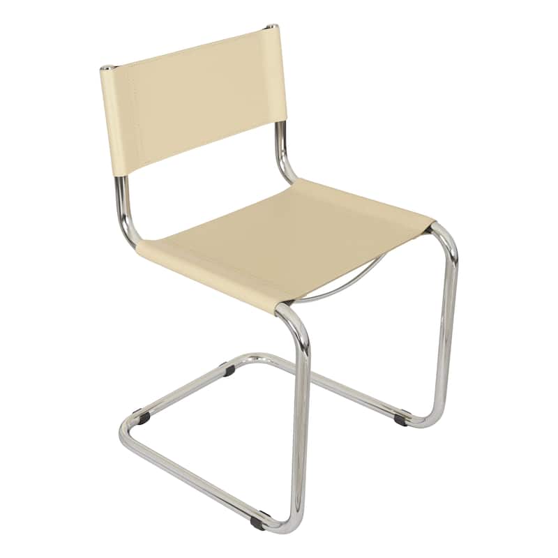 Breuer Chair Company Mart Stam Cantilever Side Chair w/ Chrome Frame (Various Bonded Leather Colors)
