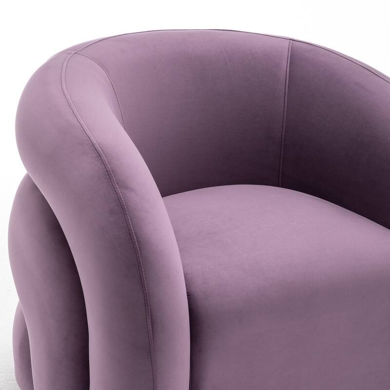 SEYNAR Modern Glam Velvet 360 Degree Swivel Accent Armchair with Tufted Back Set of 2