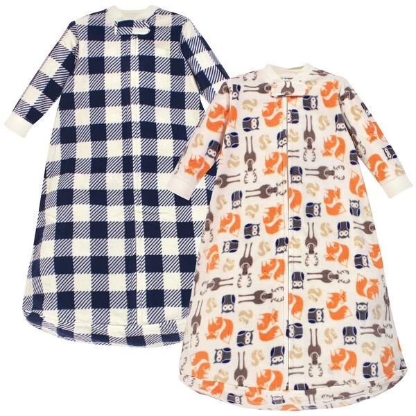 slide 1 of 1, Hudson Baby Infant Boy Long-Sleeve Fleece Sleeping Bag, Forest, 0-9 Months - Forest - 0-9 Months