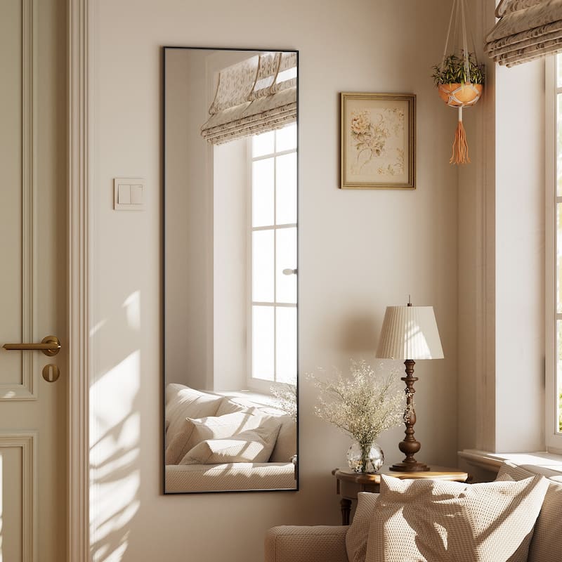 BEAUTYPEAK Full Length Wall Mirror 14 x 48 Hanging or Leaning