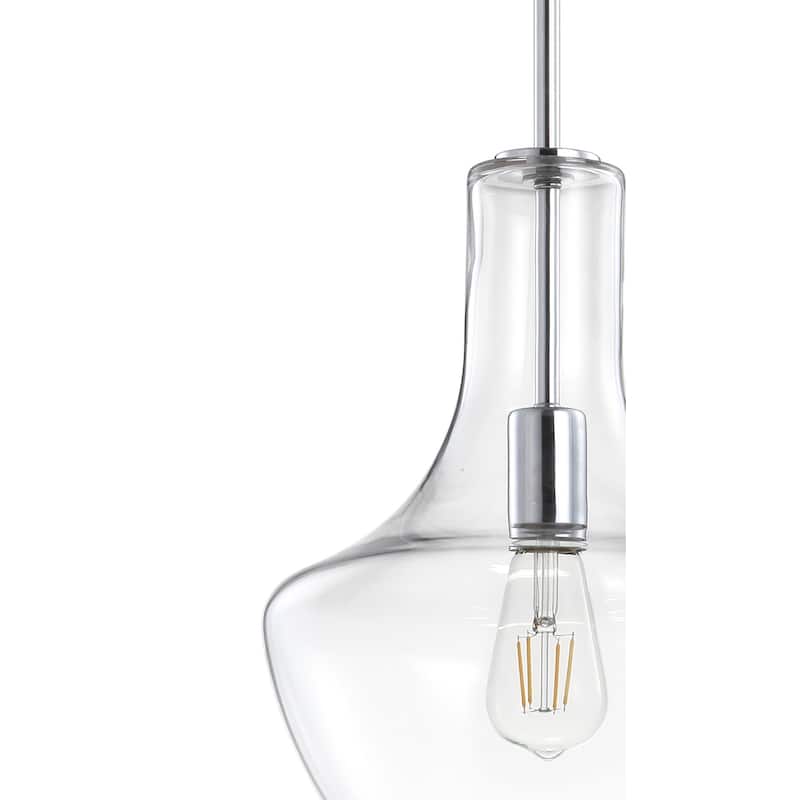Bettina 1- Light Mid-Century Modern Iron/Glass LED Pendant, by JONATHAN Y