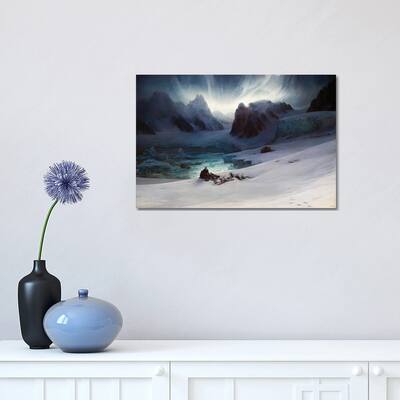 iCanvas "Magdalena Bay, View From The Peninsula Of The Tombs, Northern Spitsbergen, 1841" by Francois Auguste Biard Canvas Print