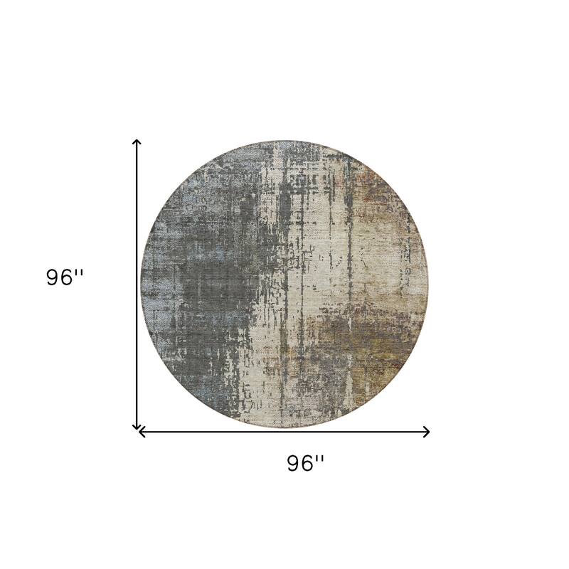 HomeRoots Abstract Transitional Rectangle Outdoor Rug