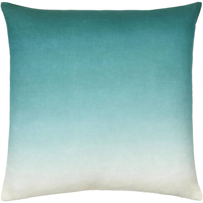 Nadine Bohemian Solid Color Cotton Linen Throw Pillow - 22"L x 22"W - Cover Only - Seafoam