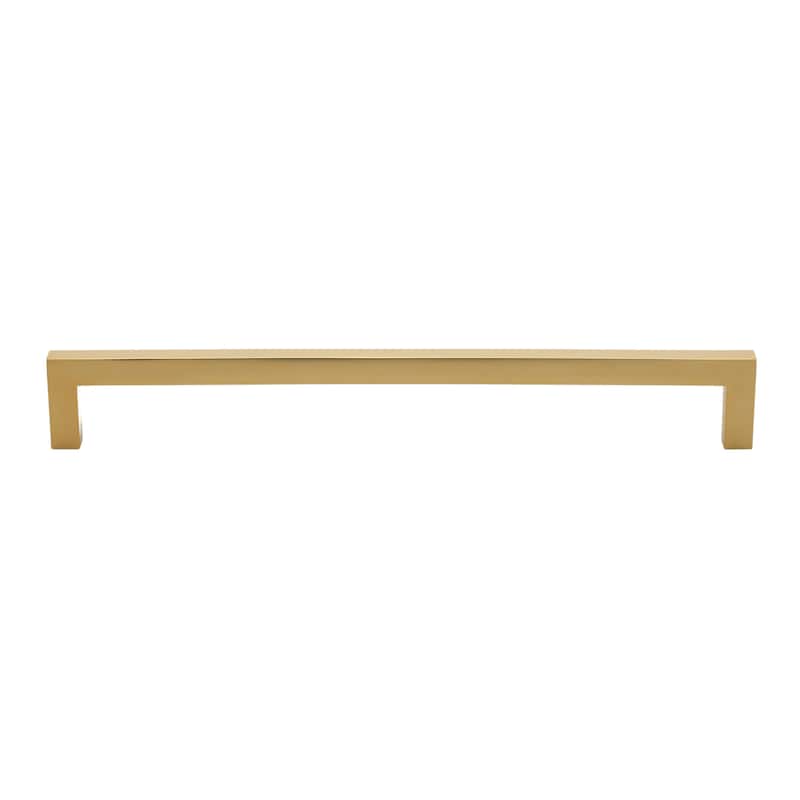 GlideRite 8-3/4 in. Center Gold Solid Square Bar Pulls (25-Pack) - Brass Gold